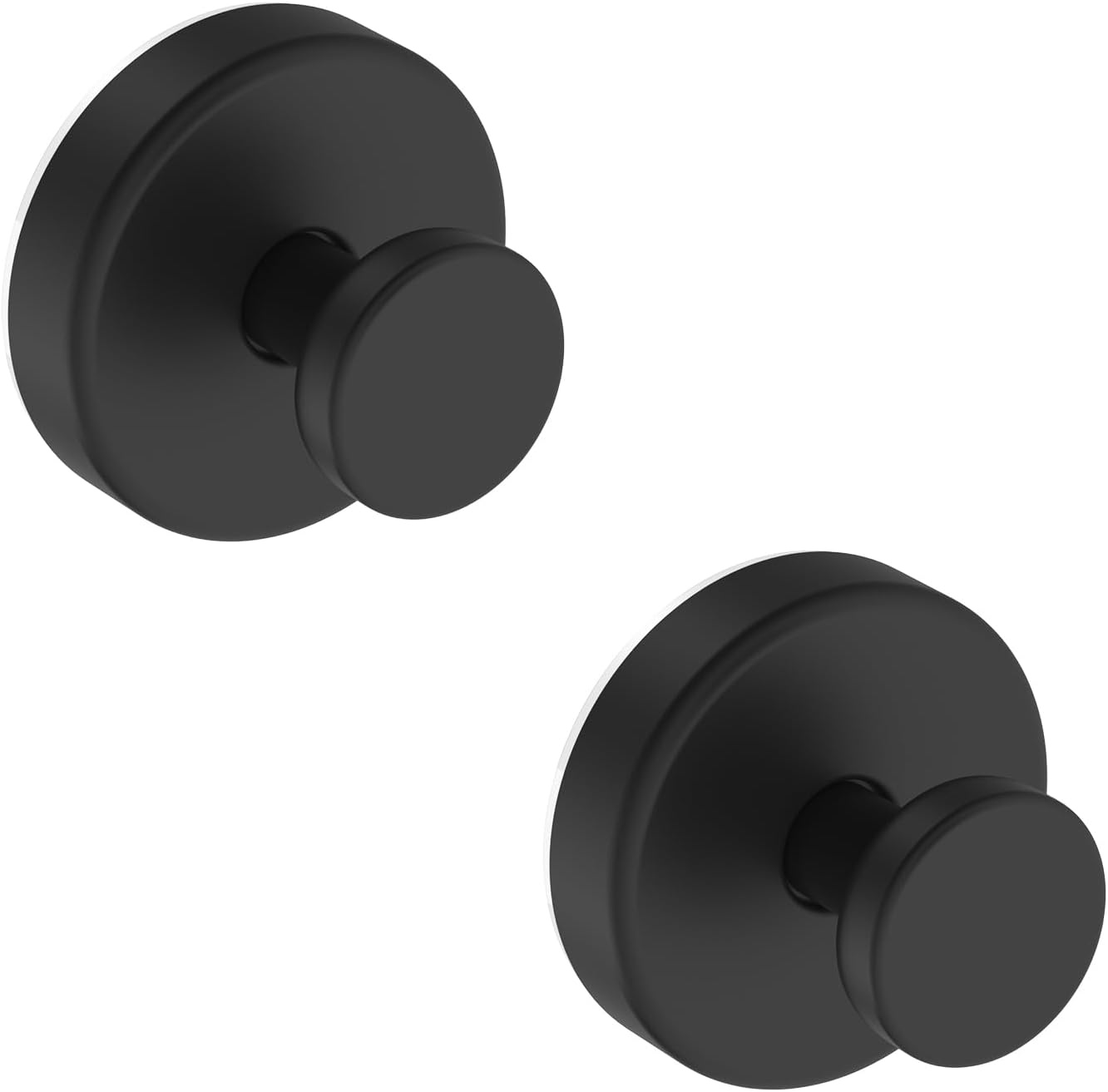 Bntuk Suction Cup Hooks for Shower. Removable Towel Hooks for Bathroom Window Glass Door Wall. Bath Robe Looafh Wreath Hook for Hanging - 2 Pack. Black