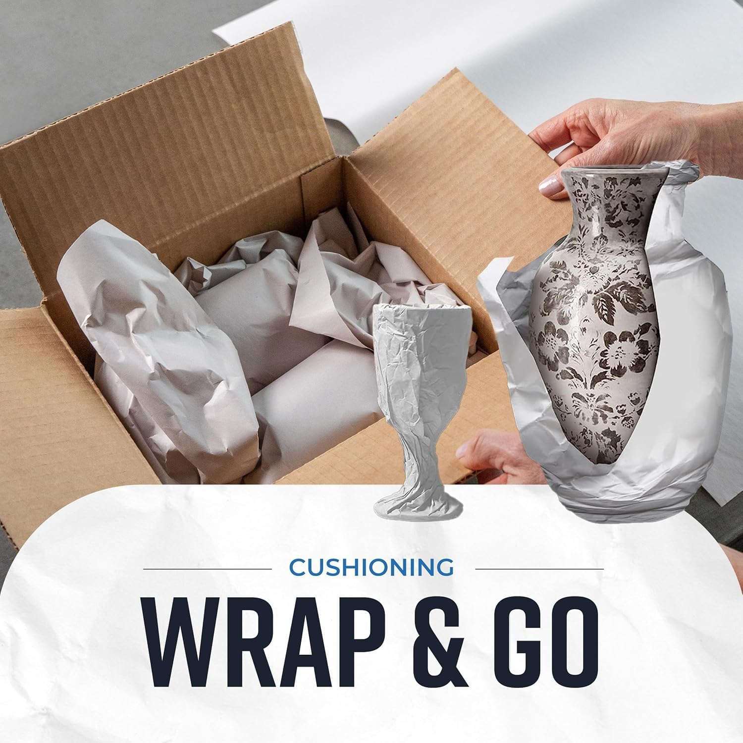 Bryco Goods Newsprint Packing Paper Sheets for Moving - 10lb - 320 Sheets of Newspaper Paper - Wrapping and Protecting Fragile Items. Box Filler. Shipping Supplies - 27 x 17 - Made in the USA - Image 2